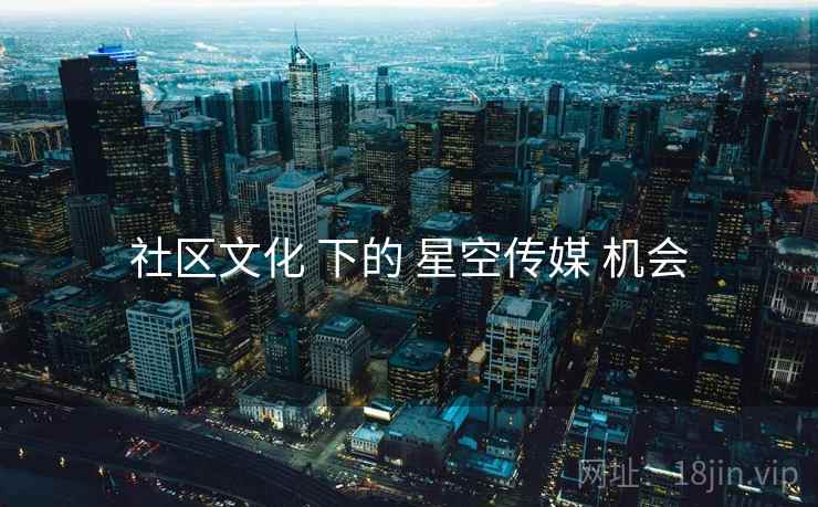 社区文化 下的 星空传媒 机会